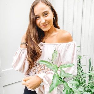 Pink Free People Off the shoulder Top